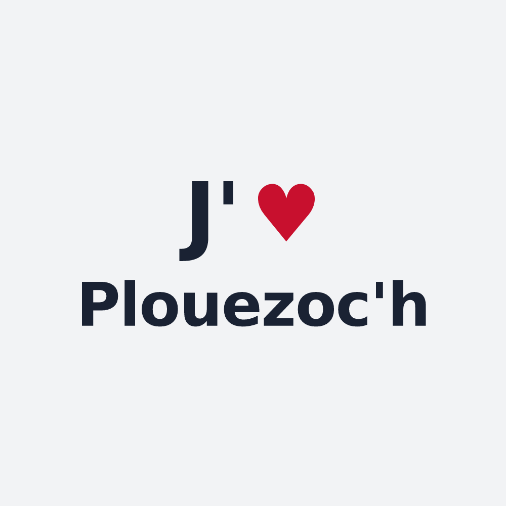 Poster personnalisé Plouezoc'h — design J'aime Plouezoc'h