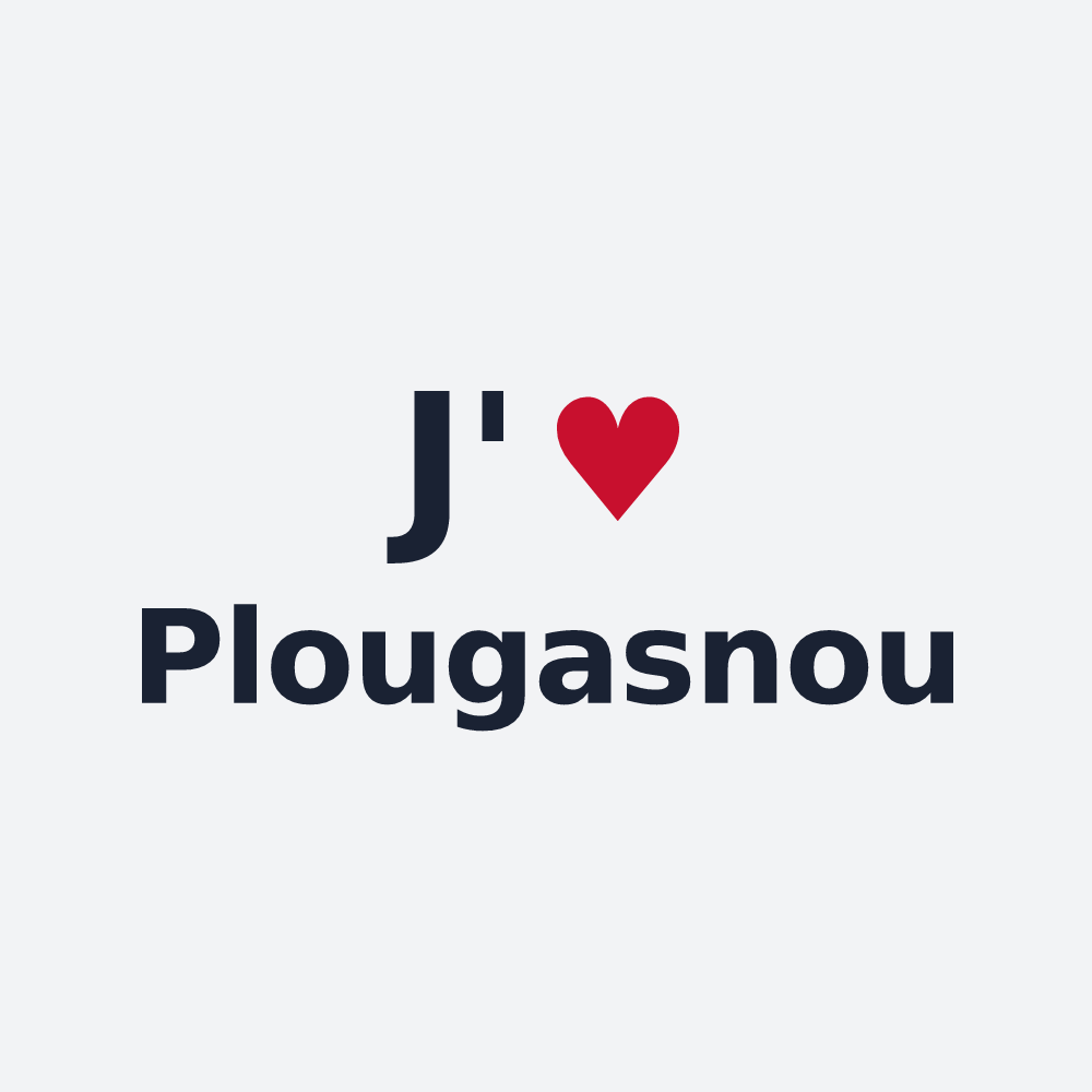 Poster personnalisé Plougasnou — design J'aime Plougasnou