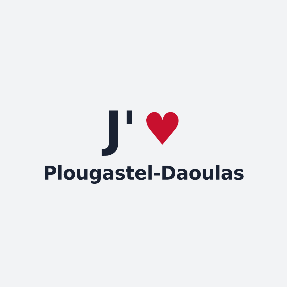 Poster personnalisé Plougastel-Daoulas — design J'aime Plougastel-Daoulas