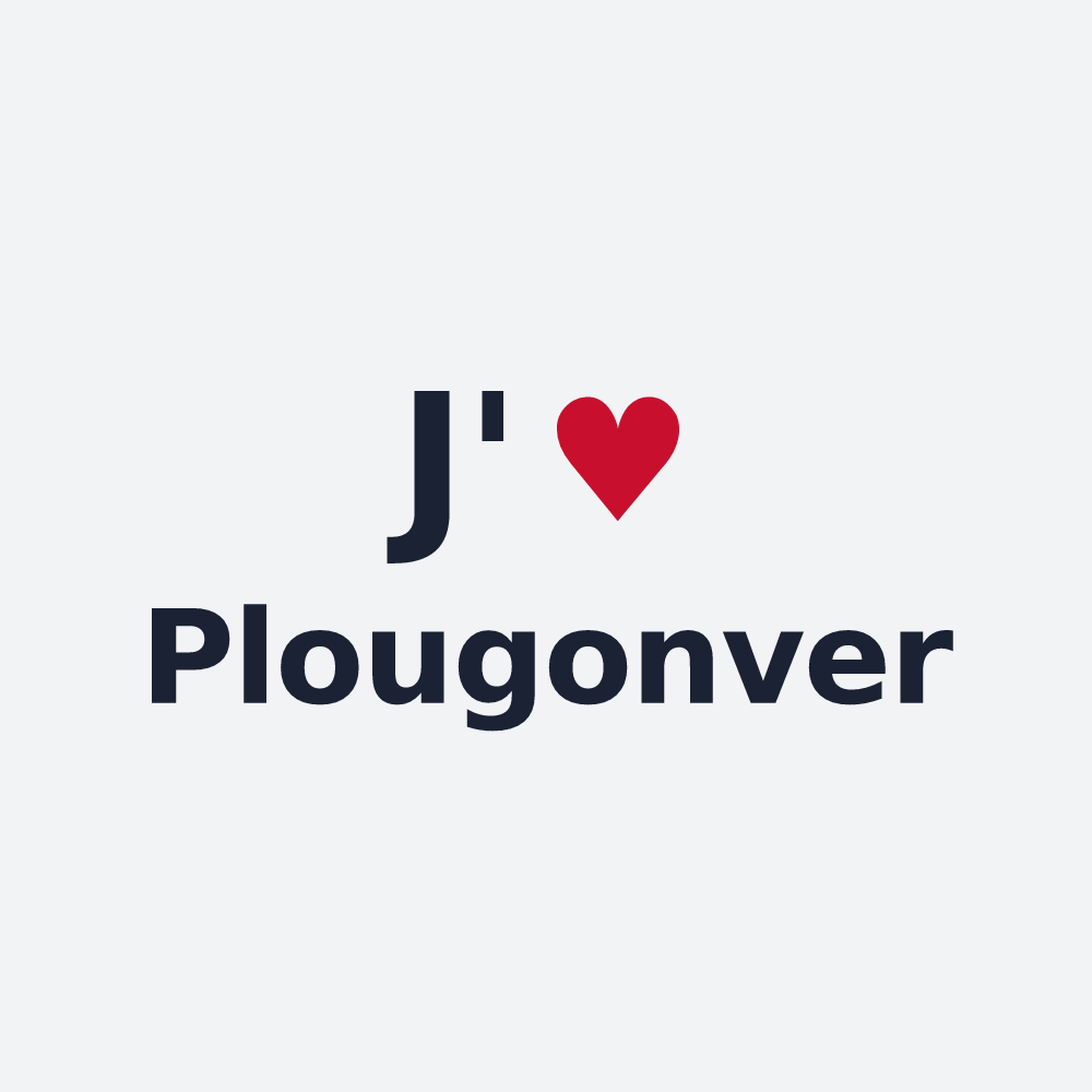 Poster personnalisé Plougonver — design J'aime Plougonver