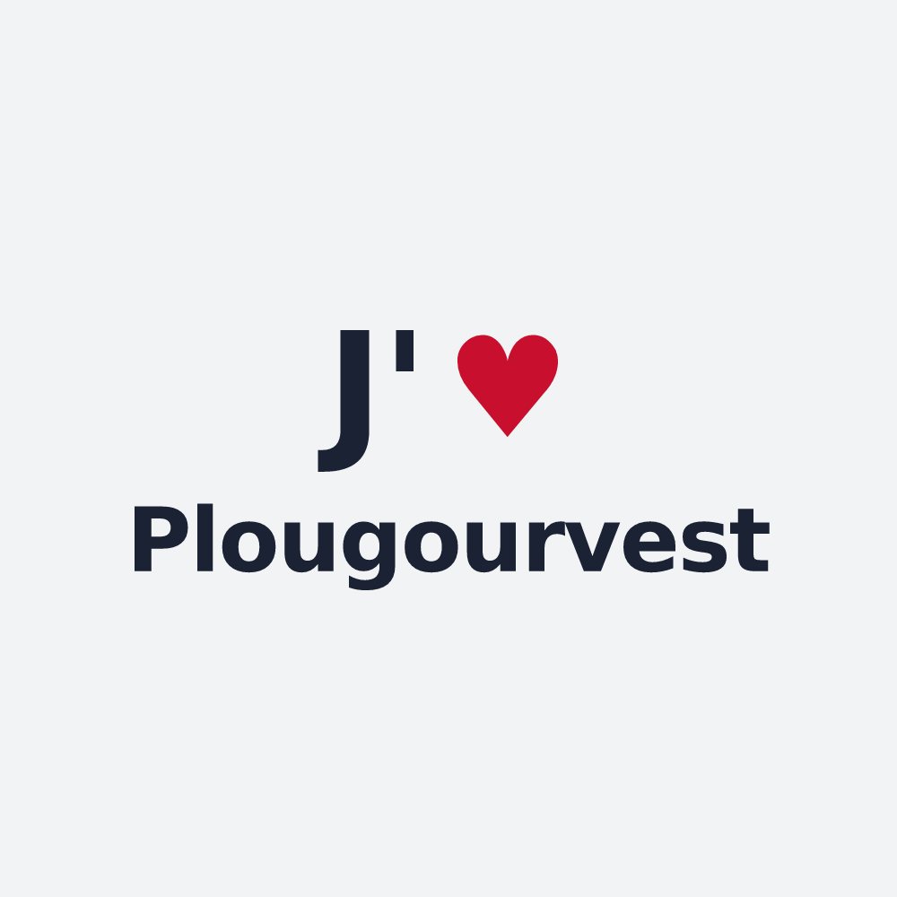 Poster personnalisé Plougourvest — design J'aime Plougourvest