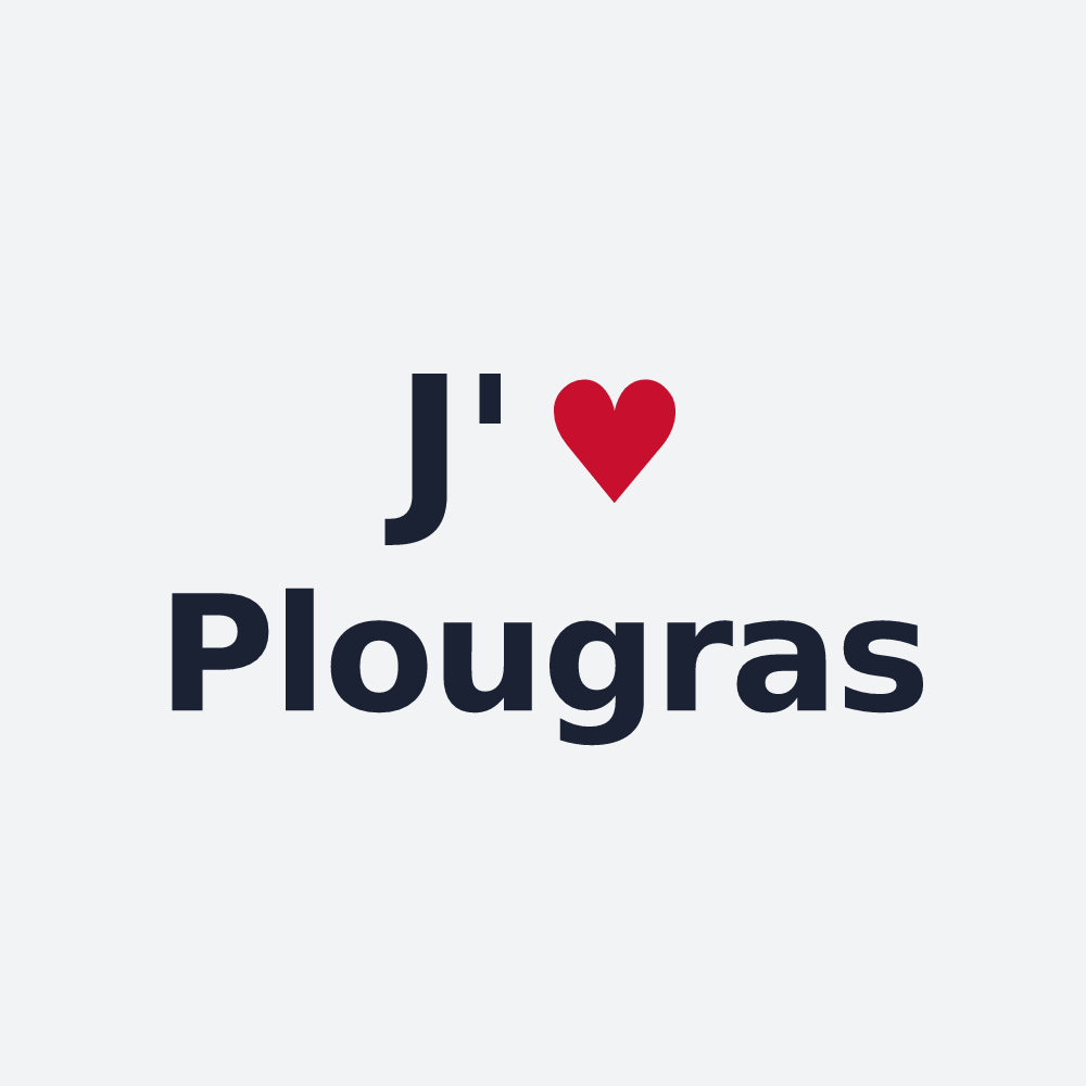 Poster personnalisé Plougras — design J'aime Plougras