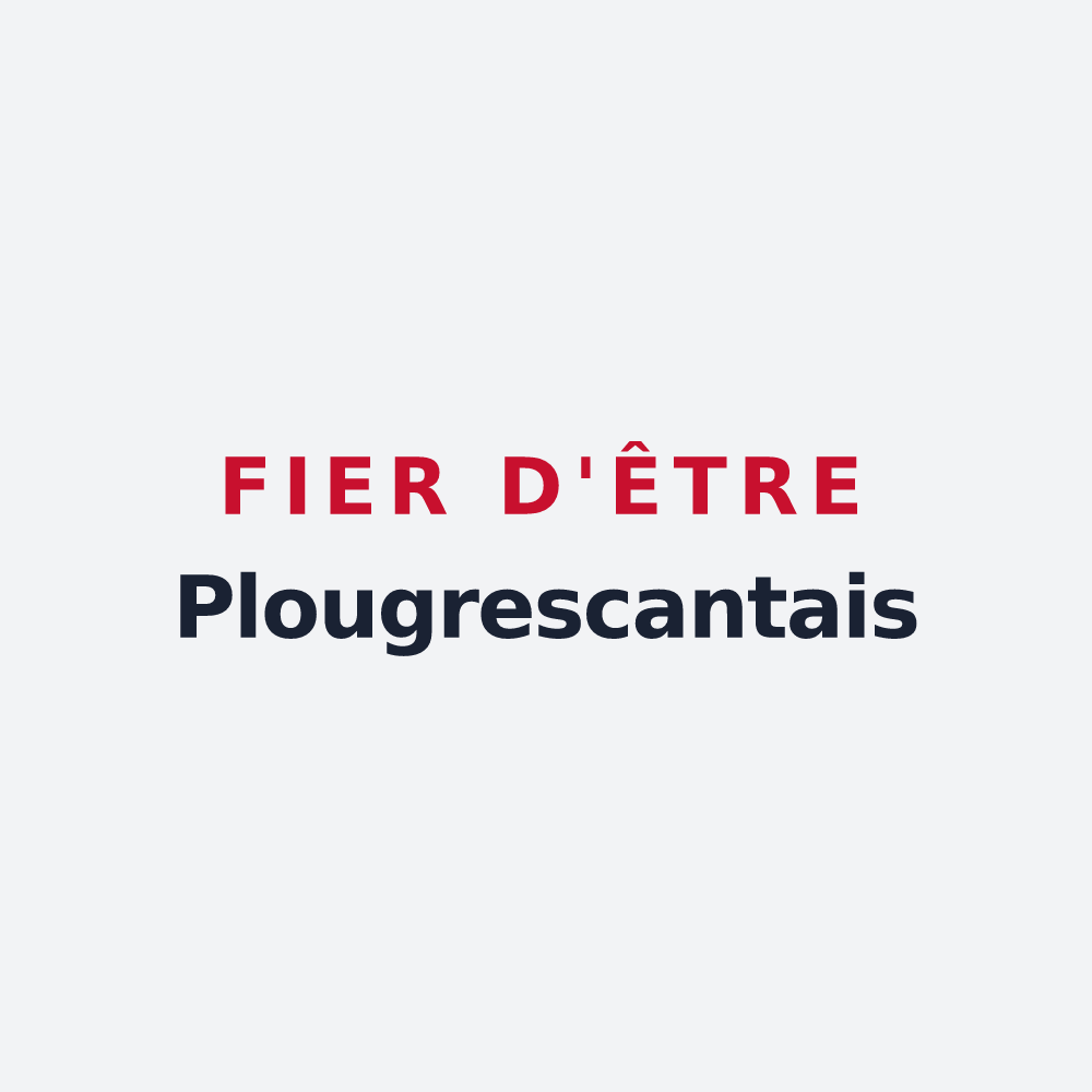 Poster « Fier d'être Plougrescantais » — design pour Plougrescant