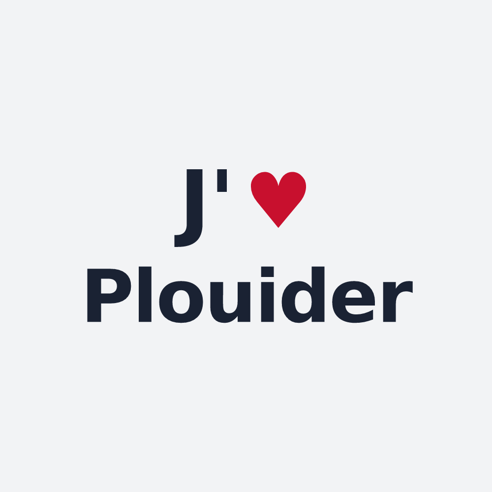 Poster personnalisé Plouider — design J'aime Plouider