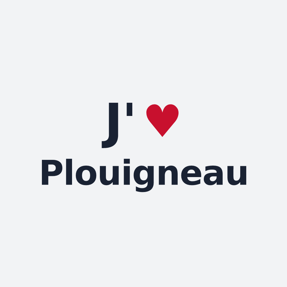 Poster personnalisé Plouigneau — design J'aime Plouigneau
