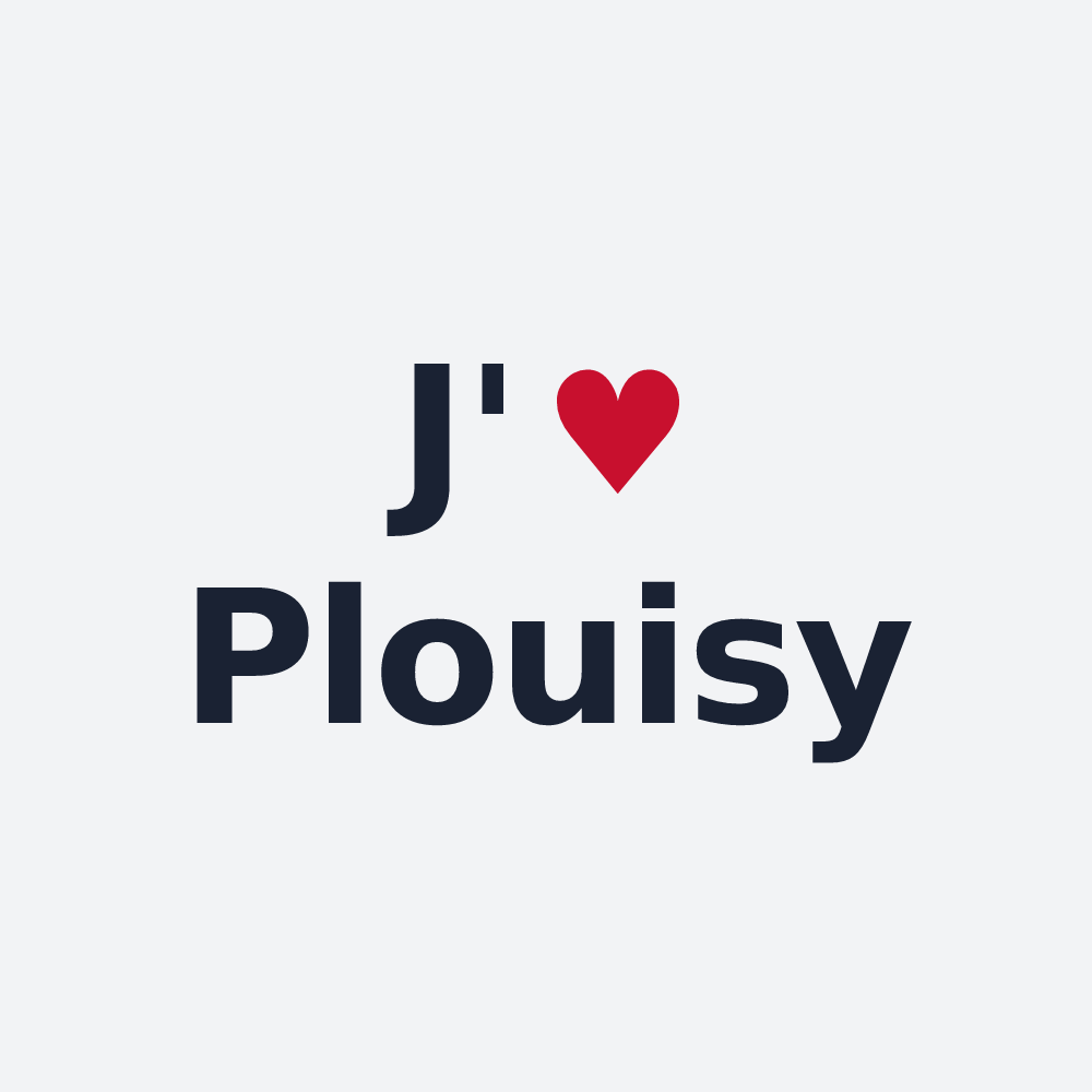 Poster personnalisé Plouisy — design « J'aime Plouisy » imprimé sur le poster
