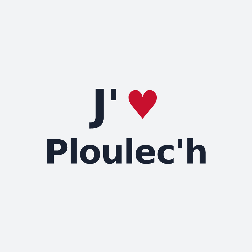 Poster personnalisé Ploulec'h — design J'aime Ploulec'h