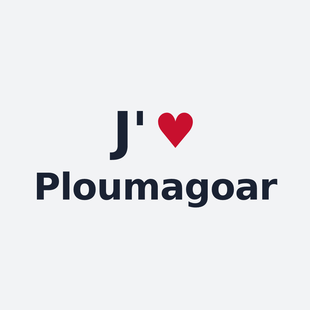Poster personnalisé Ploumagoar — design J'aime Ploumagoar