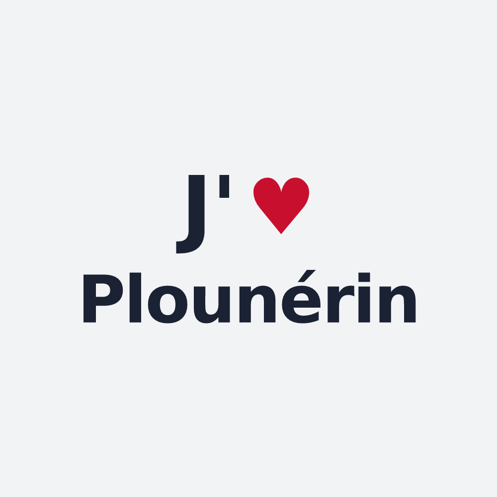 Poster personnalisé Plounérin — design J'aime Plounérin
