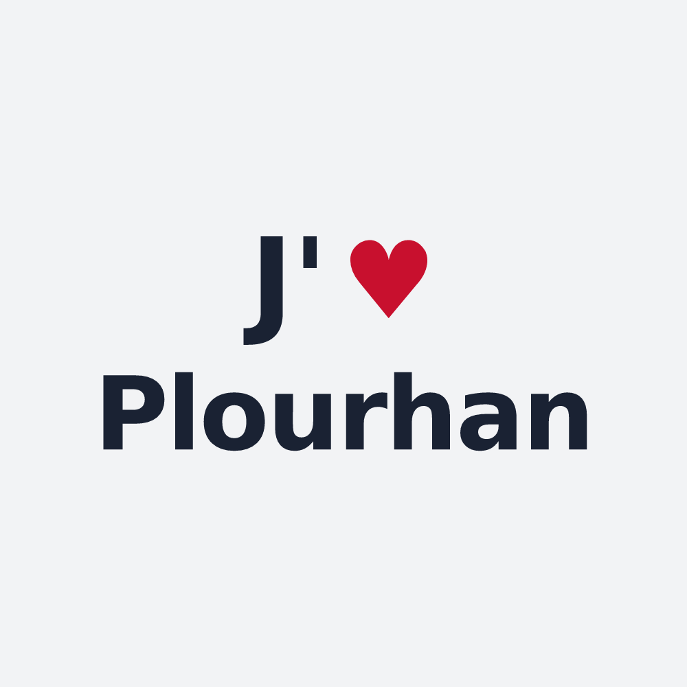 Poster personnalisé Plourhan — design « J'aime Plourhan » imprimé sur le poster