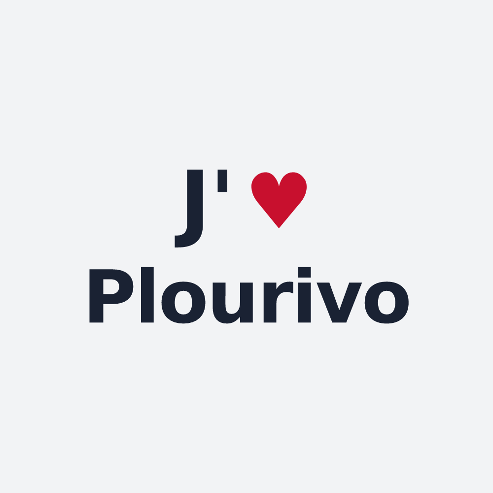 Poster personnalisé Plourivo — design « J'aime Plourivo » imprimé sur le poster