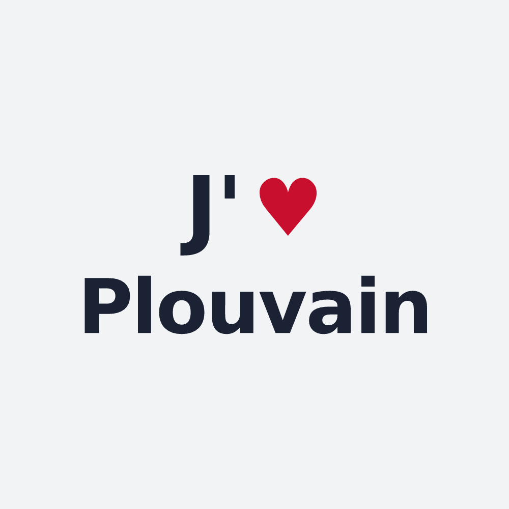 Poster personnalisé Plouvain — design « J'aime Plouvain » imprimé sur le poster