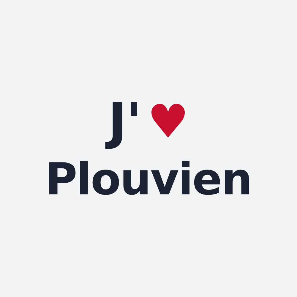 Poster personnalisé Plouvien — design J'aime Plouvien