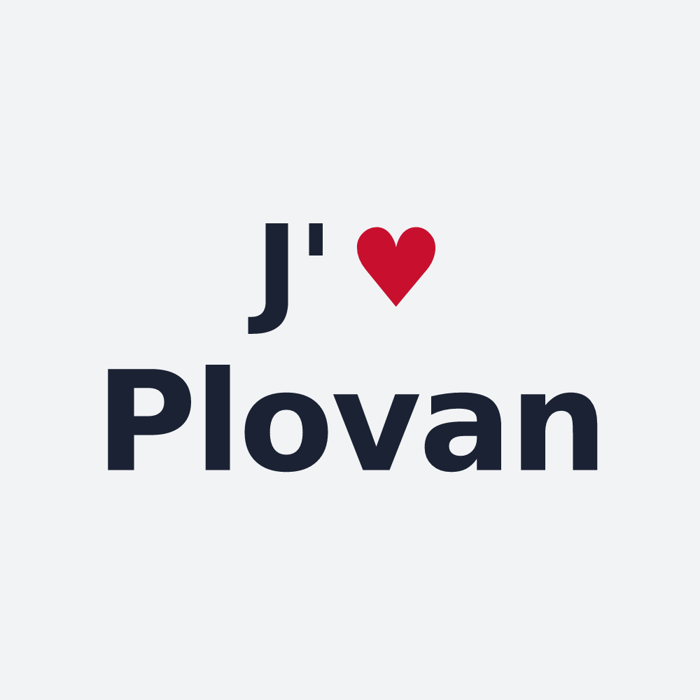 Poster personnalisé Plovan — design J'aime Plovan