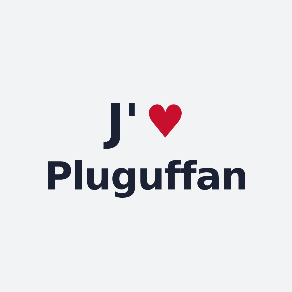 Poster personnalisé Pluguffan — design J'aime Pluguffan