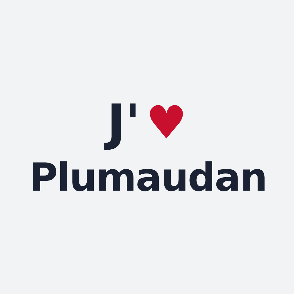 Poster personnalisé Plumaudan — design J'aime Plumaudan