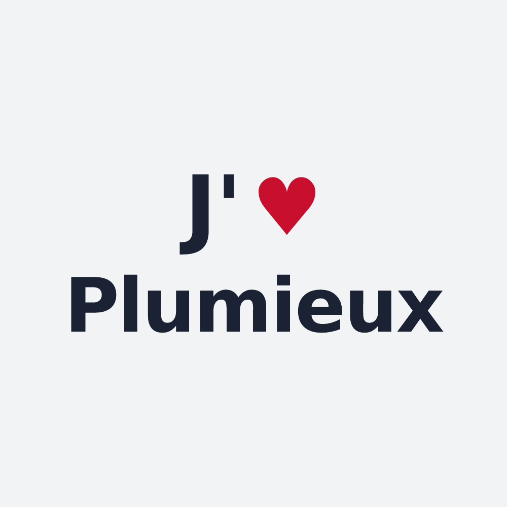 Poster personnalisé Plumieux — design J'aime Plumieux