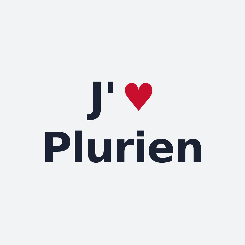Poster personnalisé Plurien — design « J'aime Plurien » imprimé sur le poster