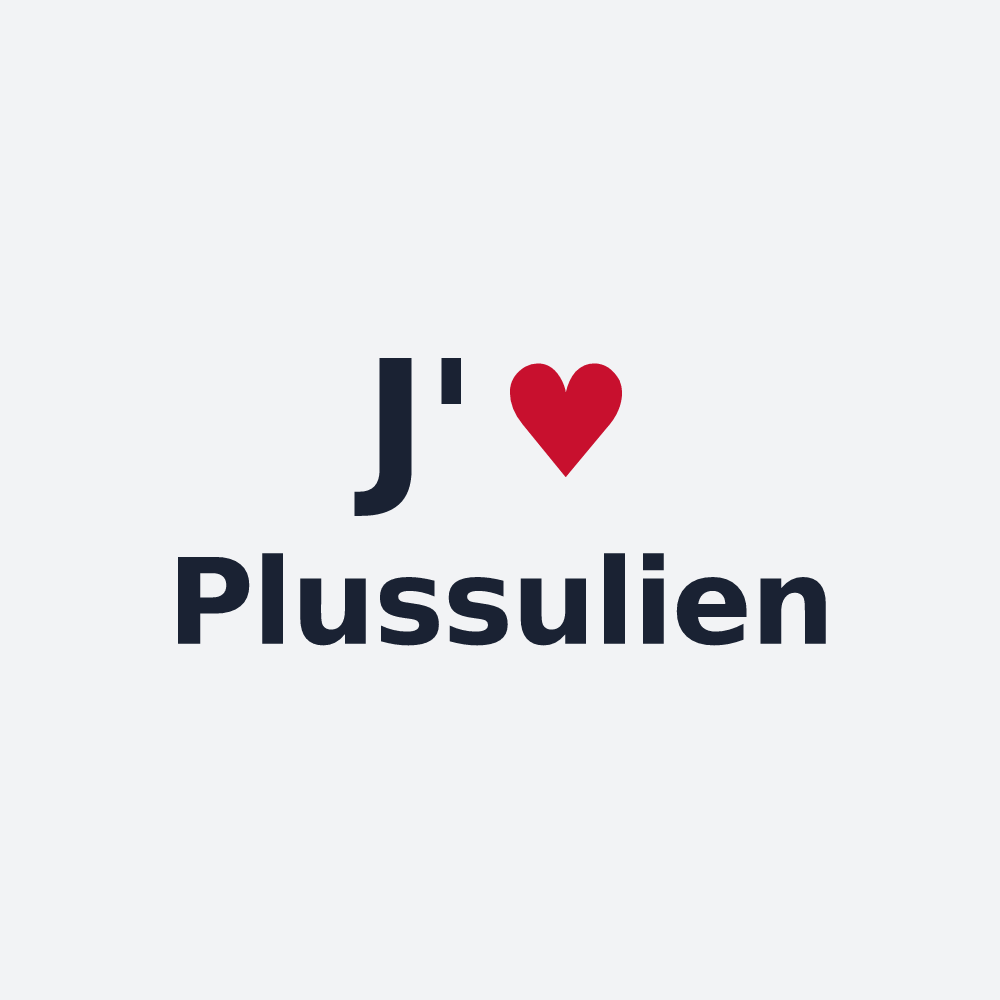 Poster personnalisé Plussulien — design J'aime Plussulien