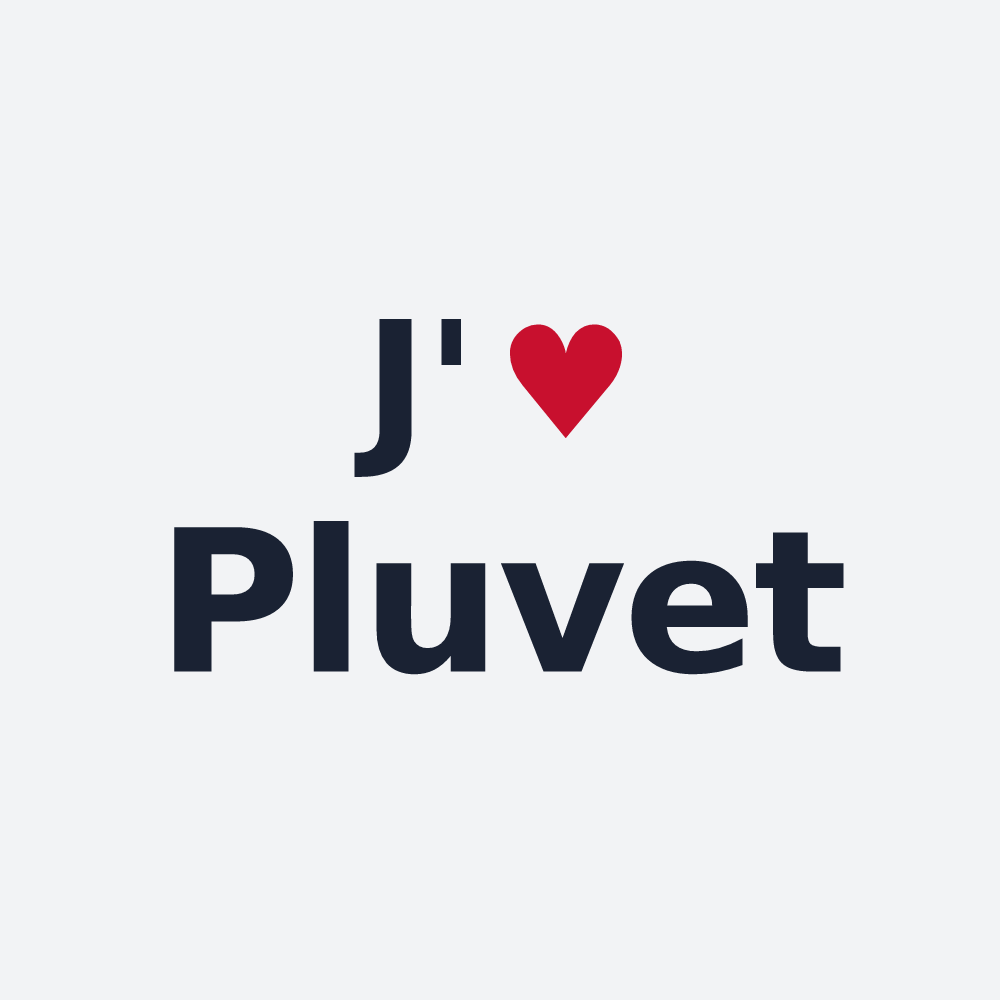Poster personnalisé Pluvet — design J'aime Pluvet
