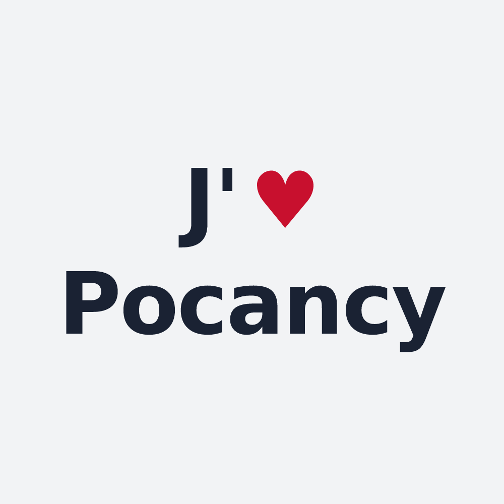 Poster personnalisé Pocancy — design J'aime Pocancy