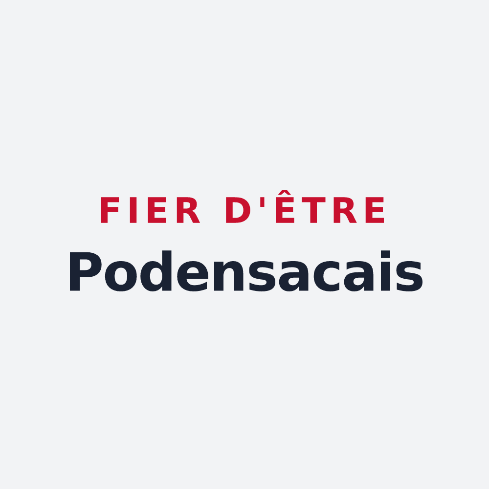 Poster « Fier d'être Podensacais » — design pour Podensac