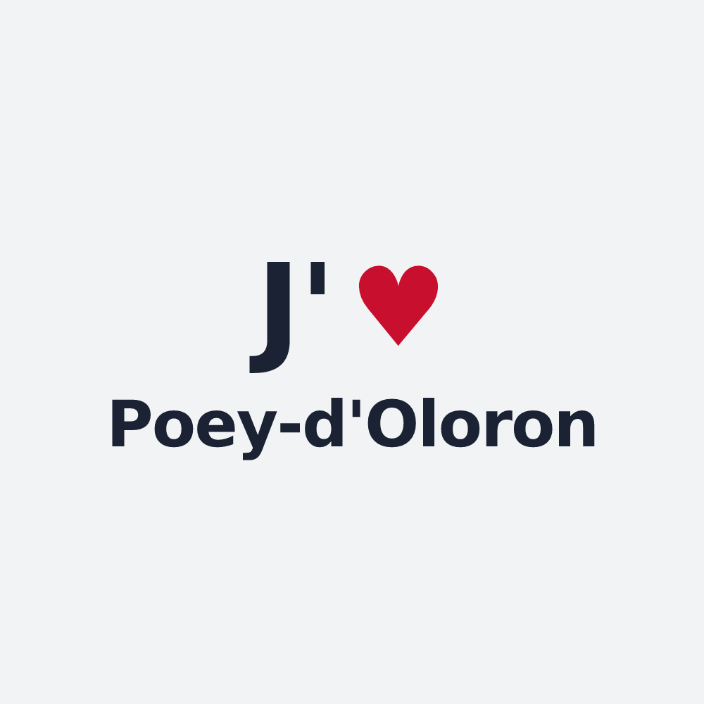 Poster personnalisé Poey-d'Oloron — design J'aime Poey-d'Oloron