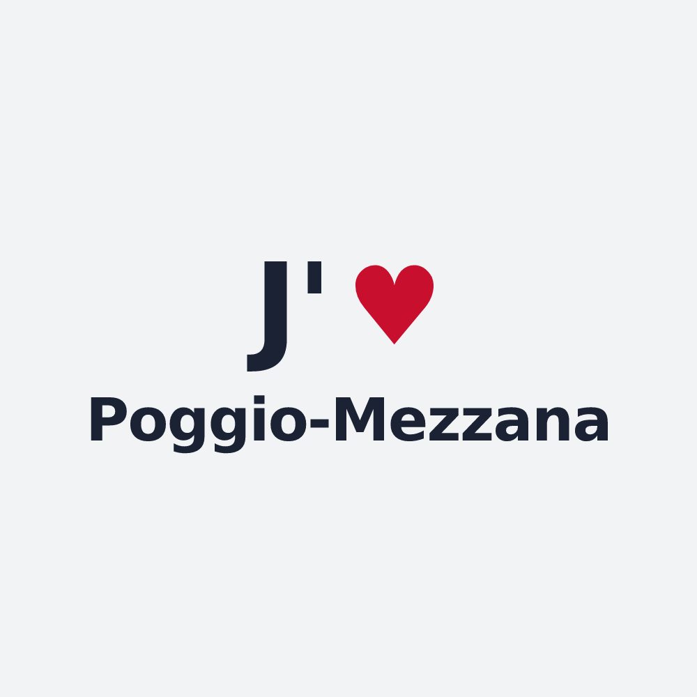 Poster personnalisé Poggio-Mezzana — design J'aime Poggio-Mezzana