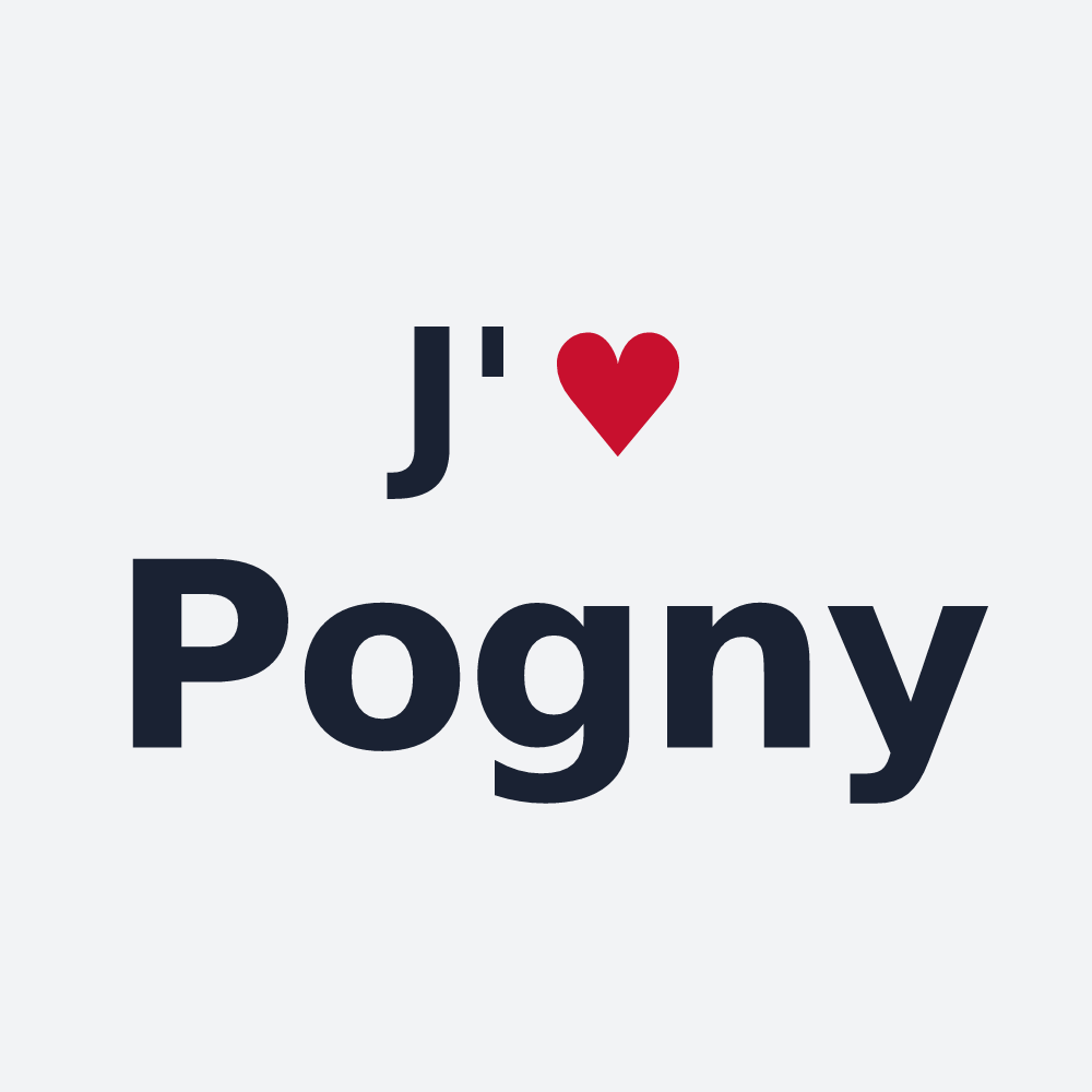 Poster personnalisé Pogny — design J'aime Pogny