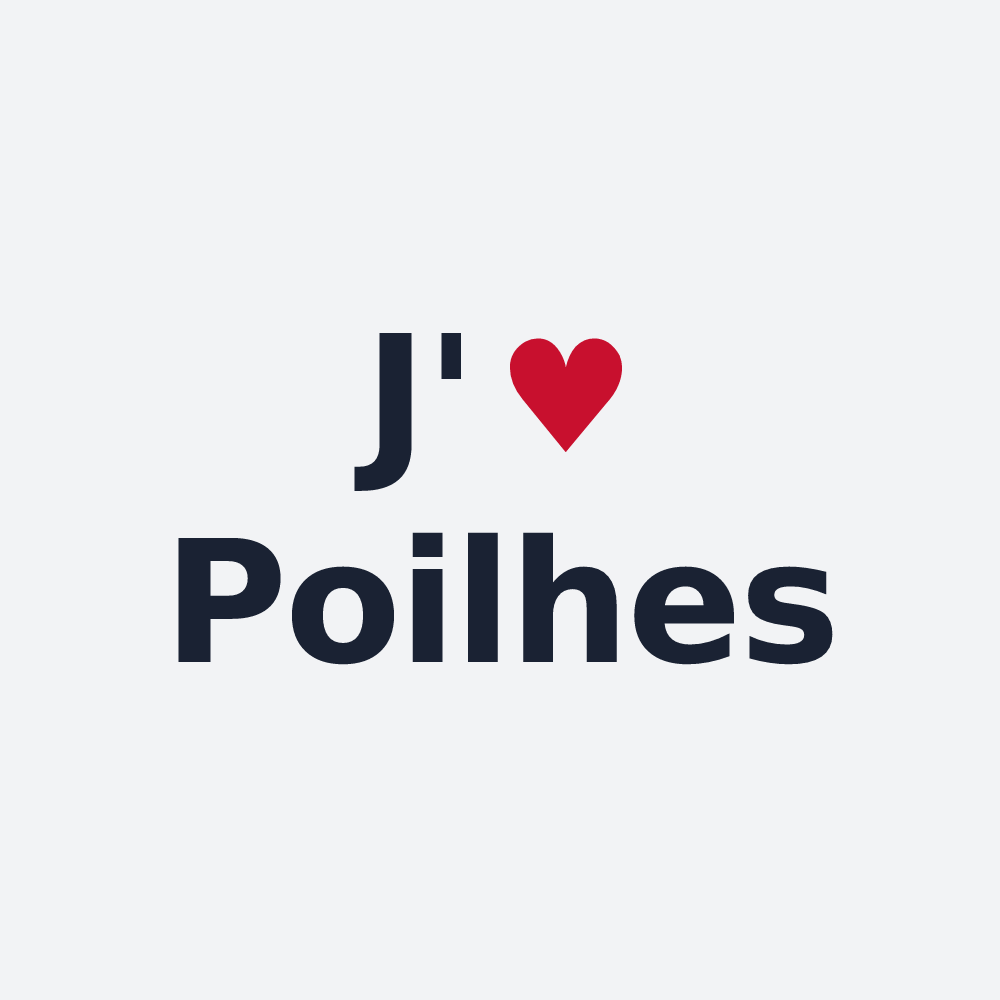 Poster personnalisé Poilhes — design J'aime Poilhes