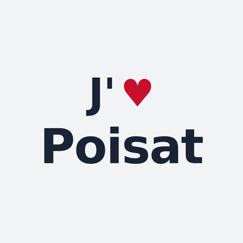 Poster personnalisé Poisat — design J'aime Poisat