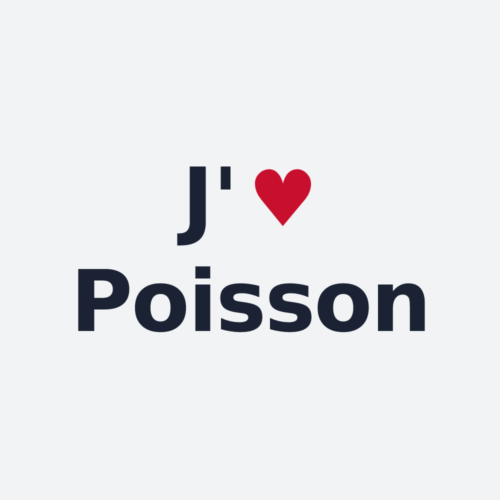 Poster personnalisé Poisson — design J'aime Poisson