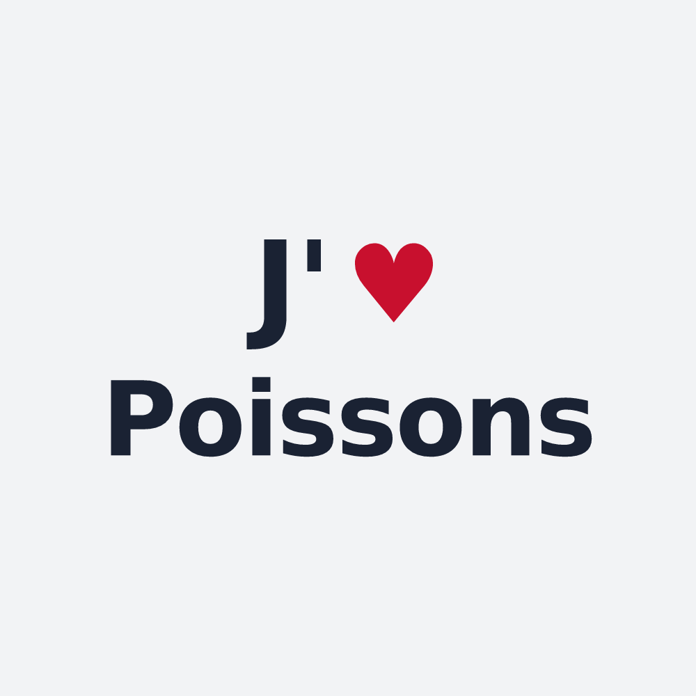 Poster personnalisé Poissons — design J'aime Poissons