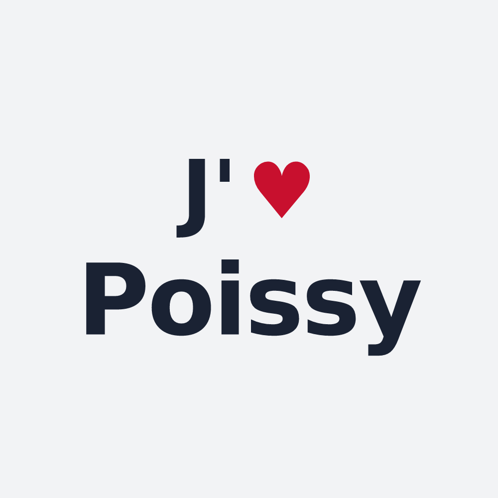 Poster personnalisé Poissy — design J'aime Poissy