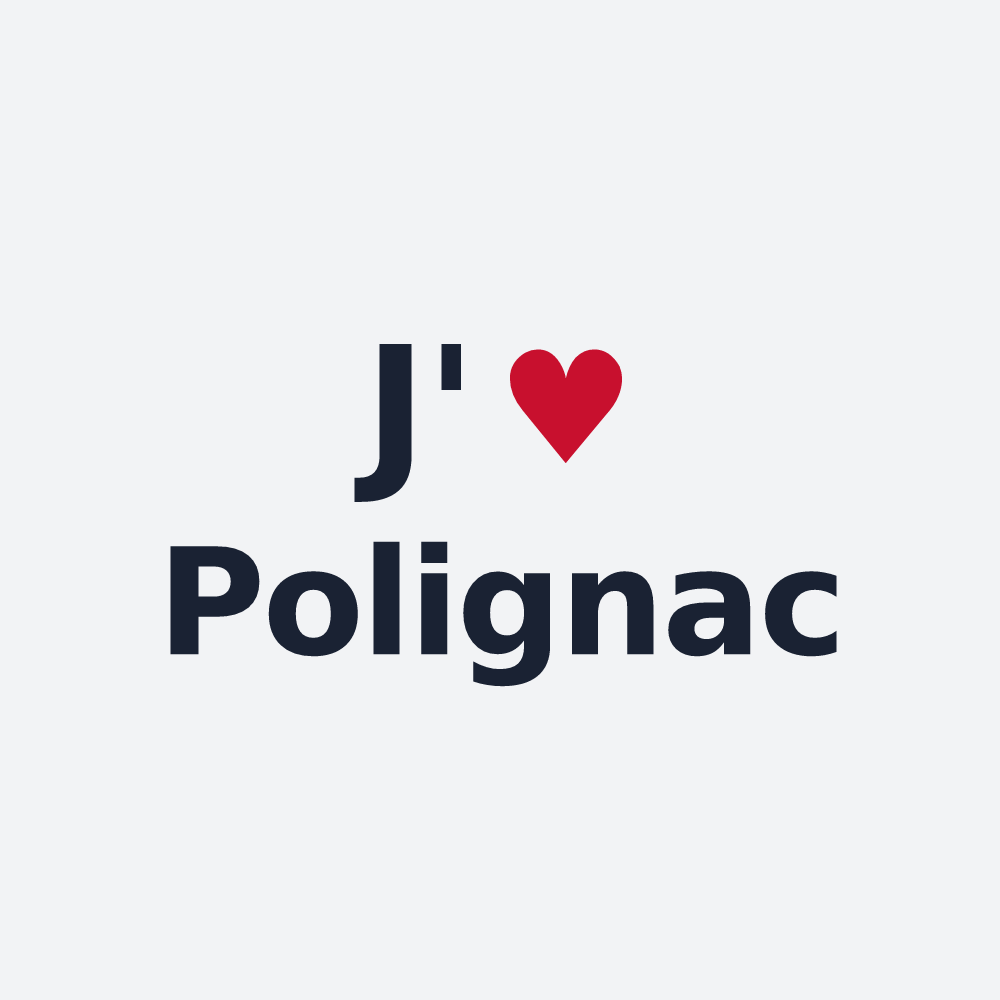 Poster personnalisé Polignac — design J'aime Polignac