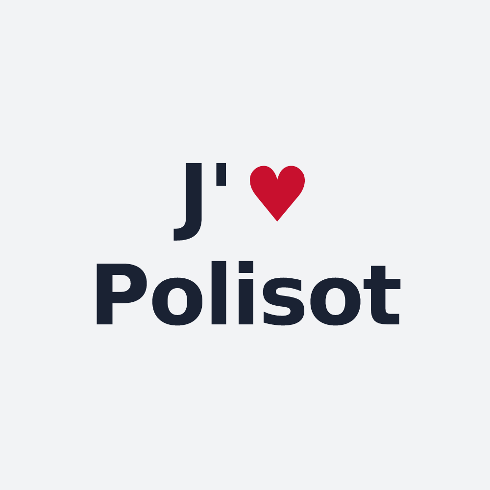 Poster personnalisé Polisot — design J'aime Polisot