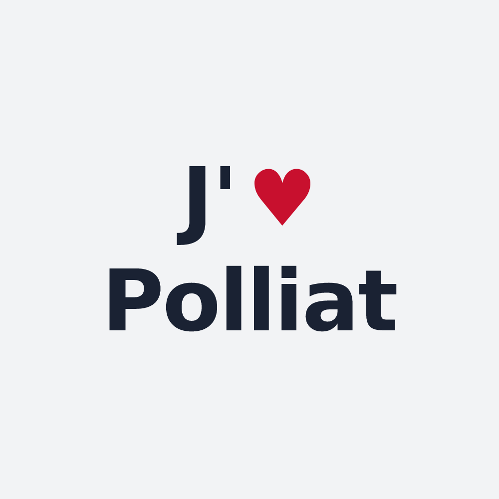 Poster personnalisé Polliat — design J'aime Polliat