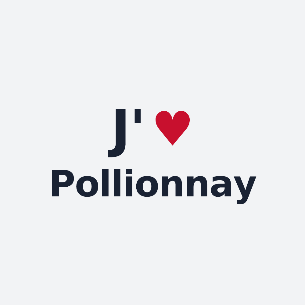 Poster personnalisé Pollionnay — design J'aime Pollionnay