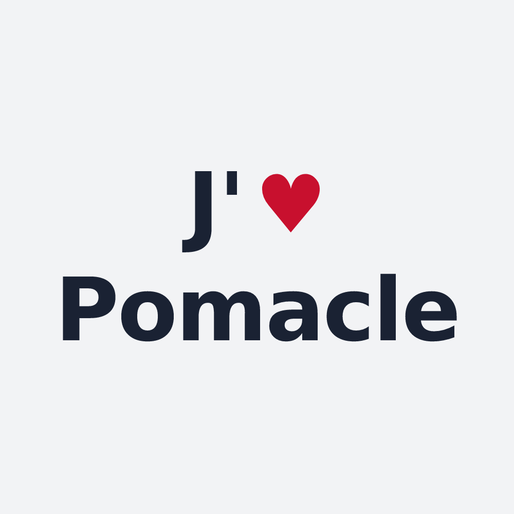 Poster personnalisé Pomacle — design J'aime Pomacle