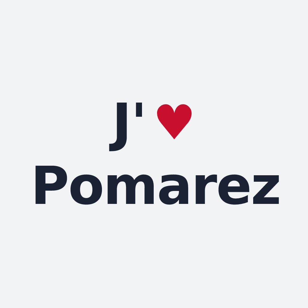 Poster personnalisé Pomarez — design J'aime Pomarez