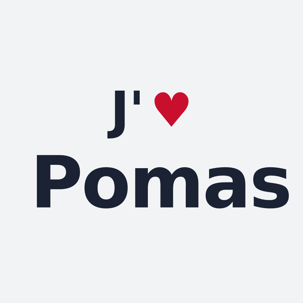 Poster personnalisé Pomas — design J'aime Pomas
