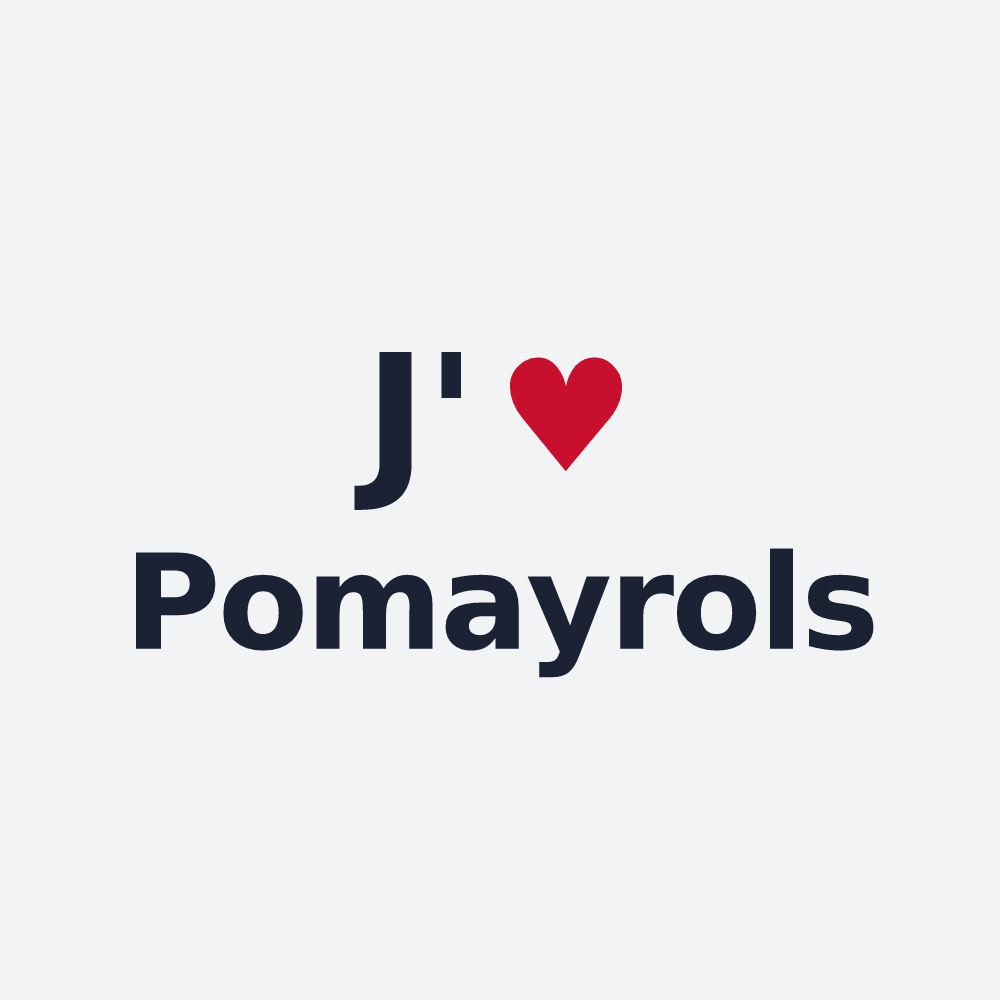 Poster personnalisé Pomayrols — design J'aime Pomayrols