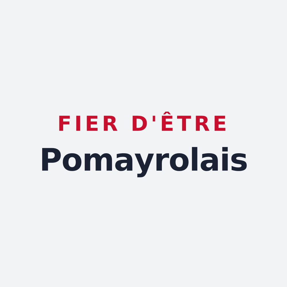 Poster « Fier d'être Pomayrolais » — design pour Pomayrols