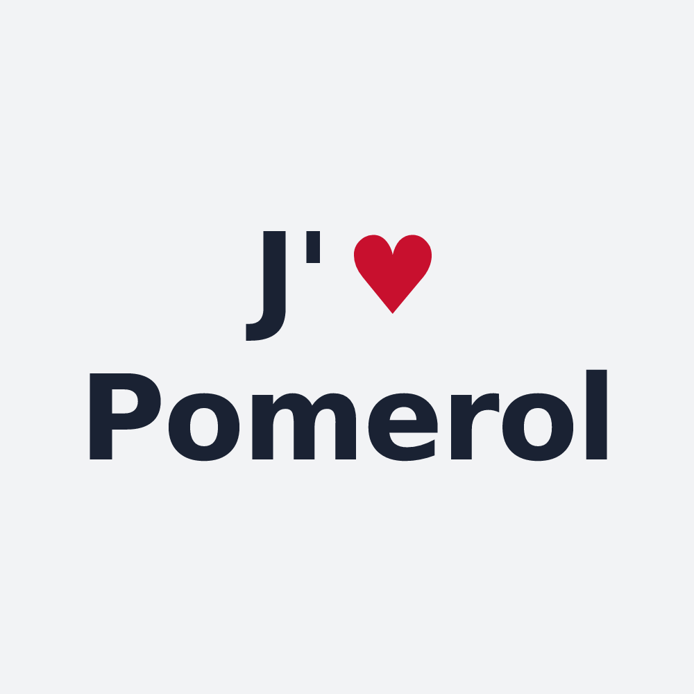 Poster personnalisé Pomerol — design J'aime Pomerol
