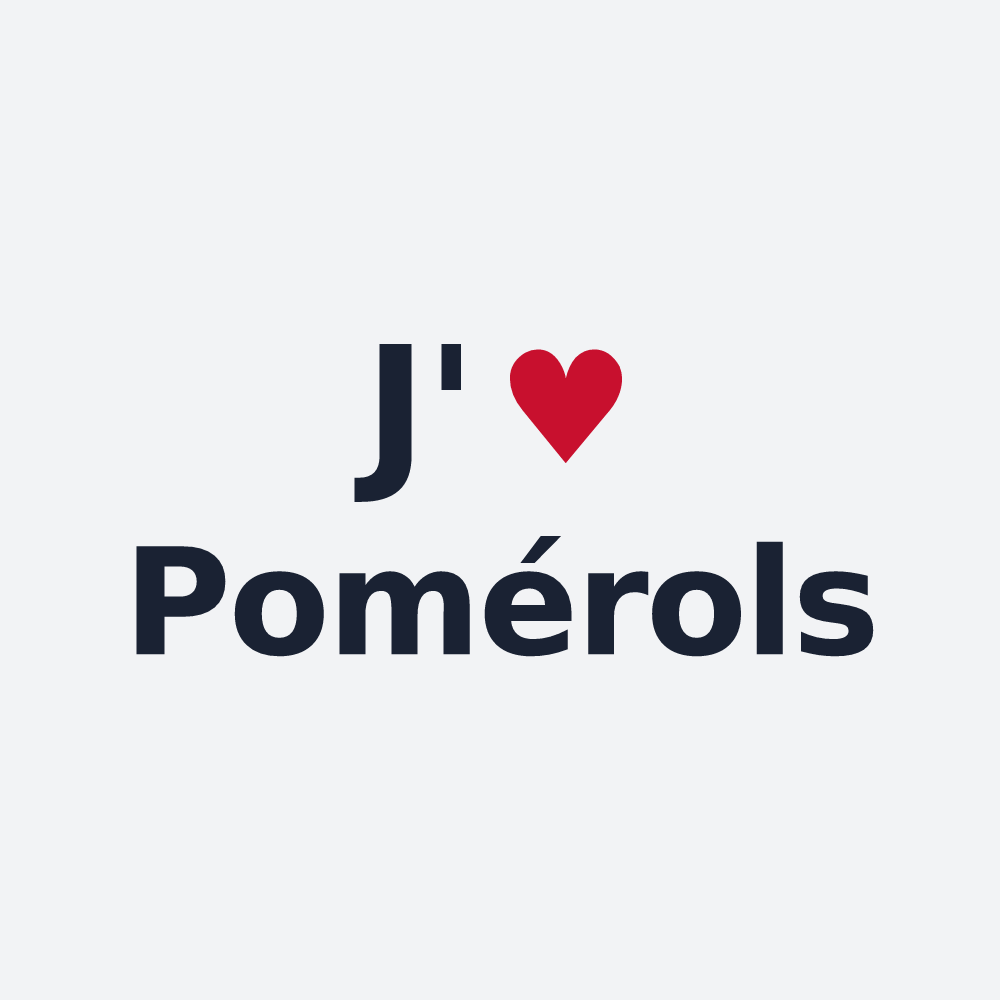 Poster personnalisé Pomérols — design J'aime Pomérols
