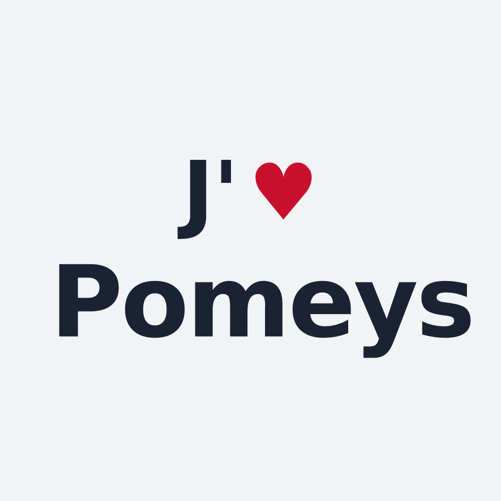 Poster personnalisé Pomeys — design J'aime Pomeys