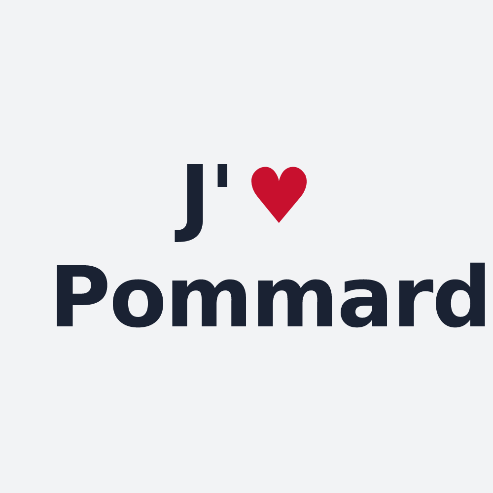 Poster personnalisé Pommard — design J'aime Pommard