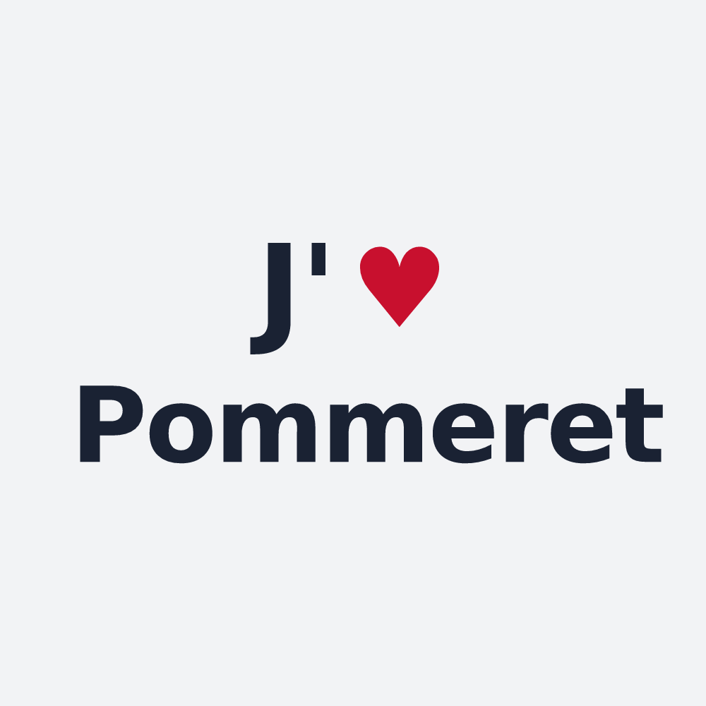 Poster personnalisé Pommeret — design J'aime Pommeret