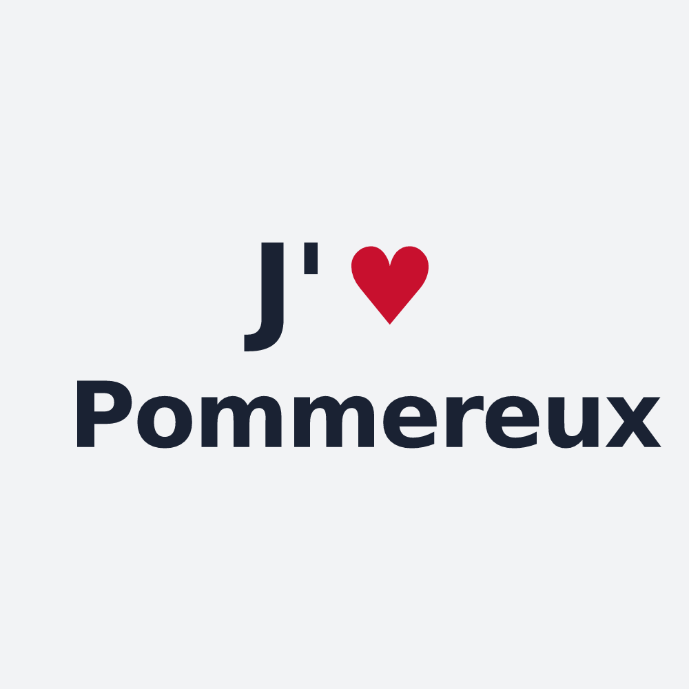 Poster personnalisé Pommereux — design J'aime Pommereux