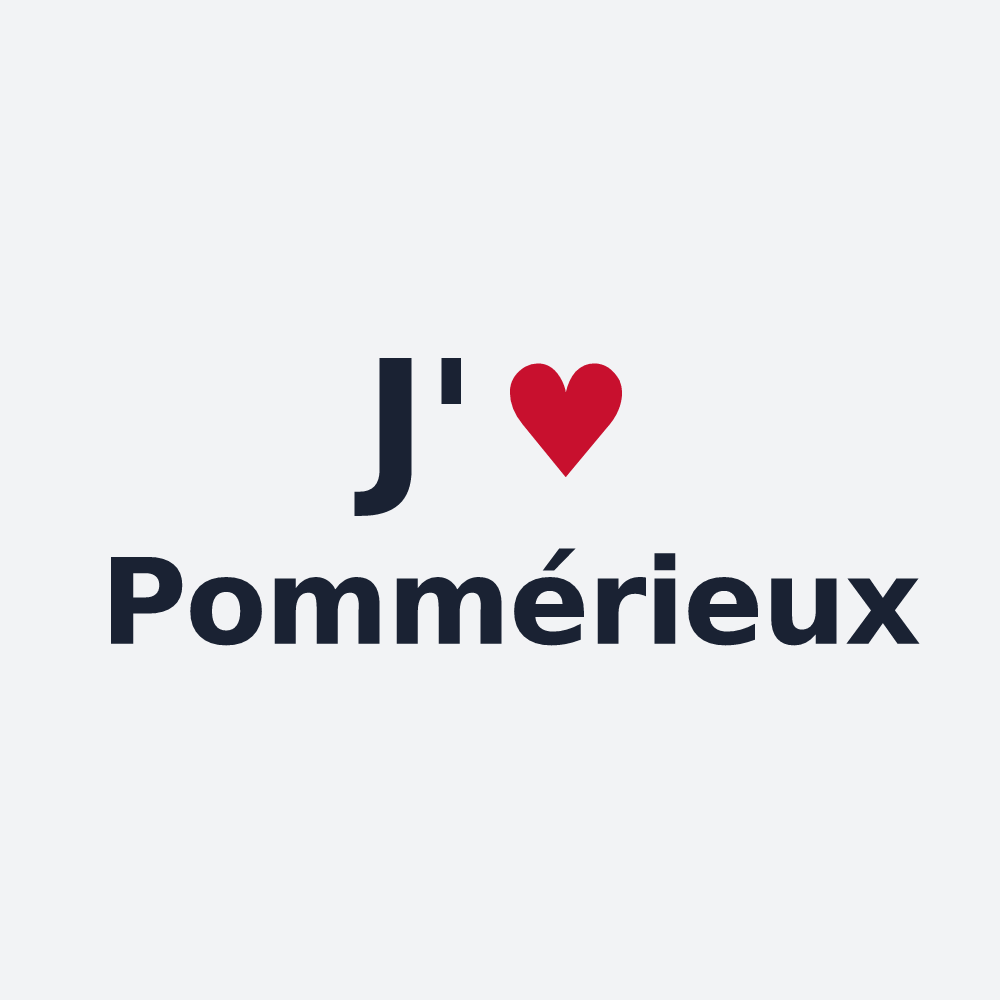 Poster personnalisé Pommérieux — design J'aime Pommérieux